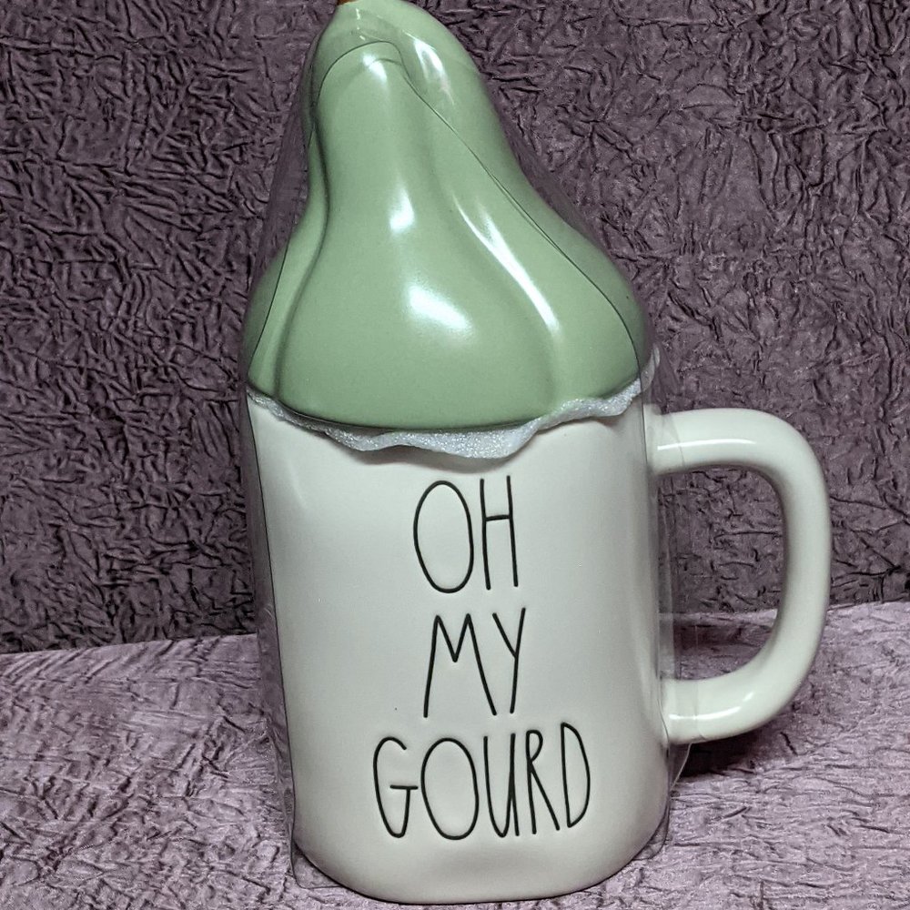 Rae Dunn Oh my Gourd mug with lid